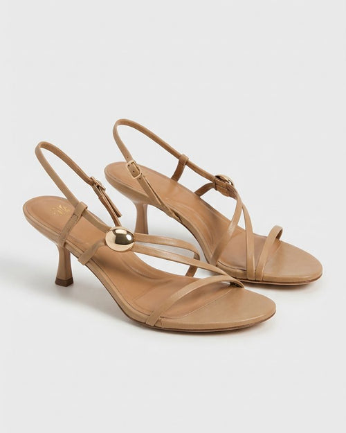 Ceremonial sandals with gold appliqué