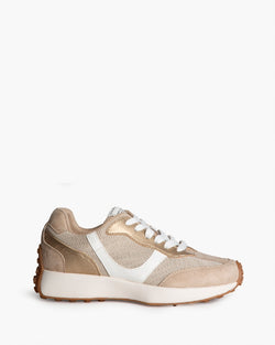 Sapatilhas desportivas urban chic em tons areia