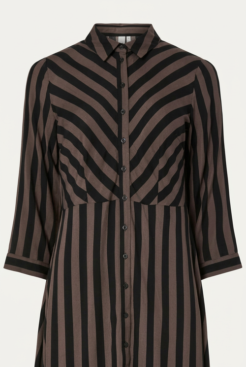 Vestido Camiseiro Longo Castanho YASSAVANNA