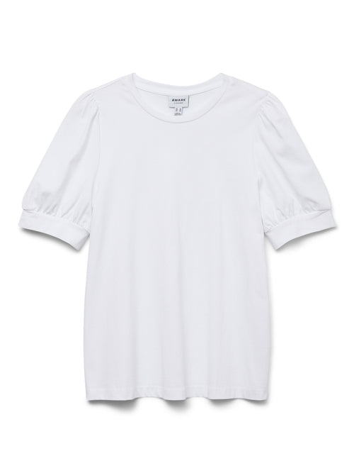 T-Shirt Manga Curta Branco
