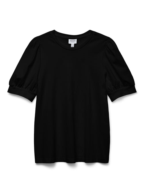 T-Shirt Manga Curta Preto