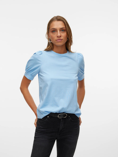 T-Shirt Manga Curta Azul