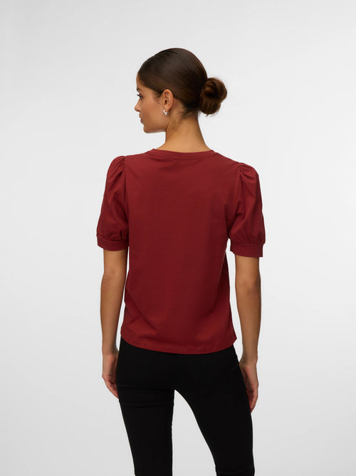 T-Shirt Manga Castanho