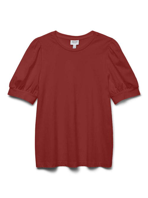 T-Shirt Manga Castanho