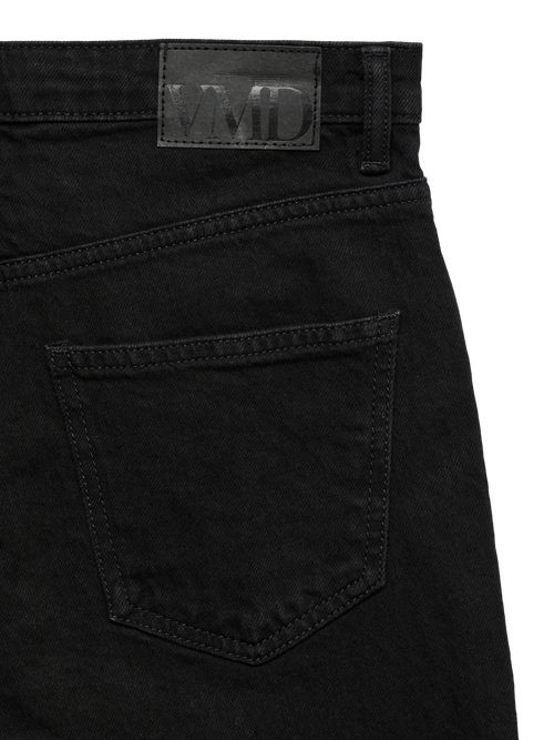 Jeans Wide Leg Pretos de Cintura Alta
