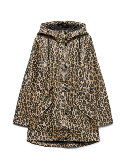 Casaco com Capuz e Estampado VMMALOU Leopardo