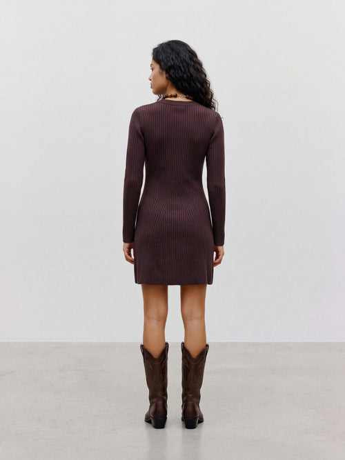 Vestido Curto VMMIRO com Decote em V e Botões