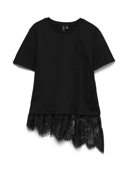 Lace detail T-shirt