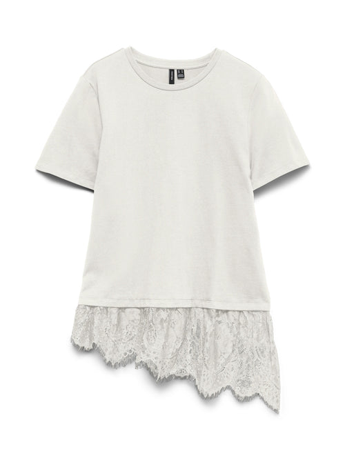 Lace detail T-shirt