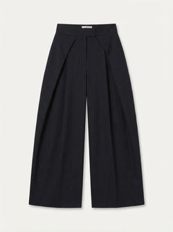 Calças VMALINA Wide Leg às Riscas com Pregas