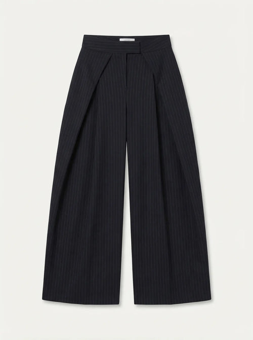 Calças VMALINA Wide Leg às Riscas com Pregas