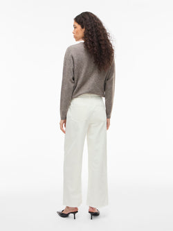 Calças Jeans Wide Leg de Cintura Alta