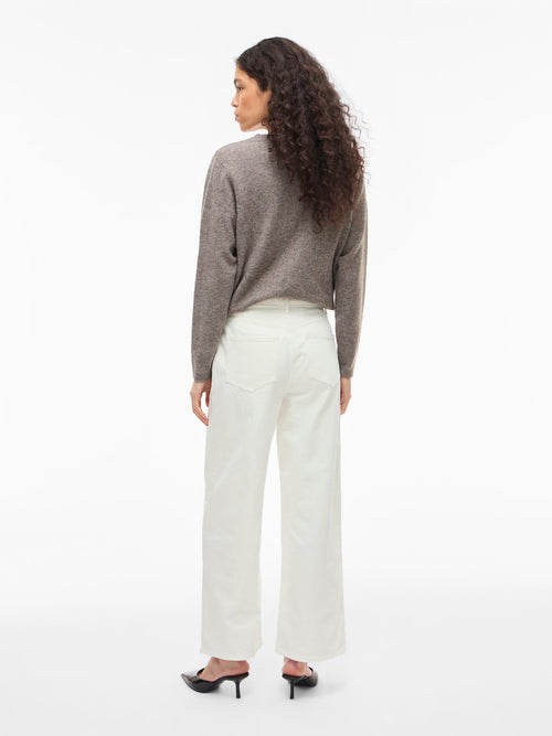 Calças Jeans Wide Leg de Cintura Alta