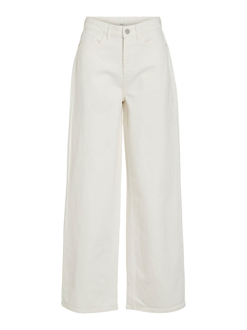 Calças Jeans Wide Leg de Cintura Alta