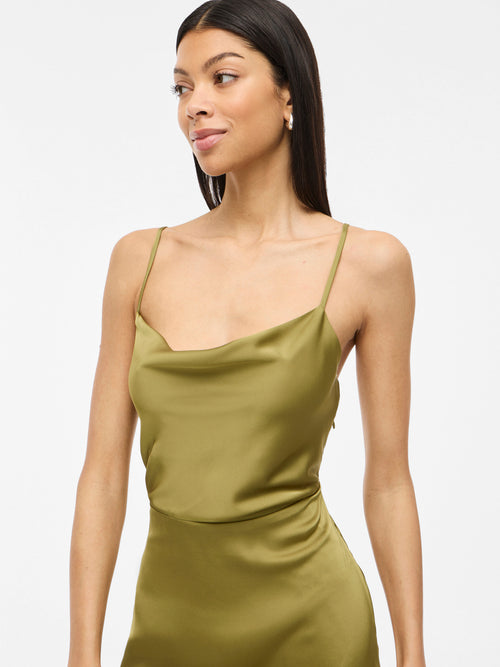 Vestido Longo sem Mangas com Alças Ajustáveis
