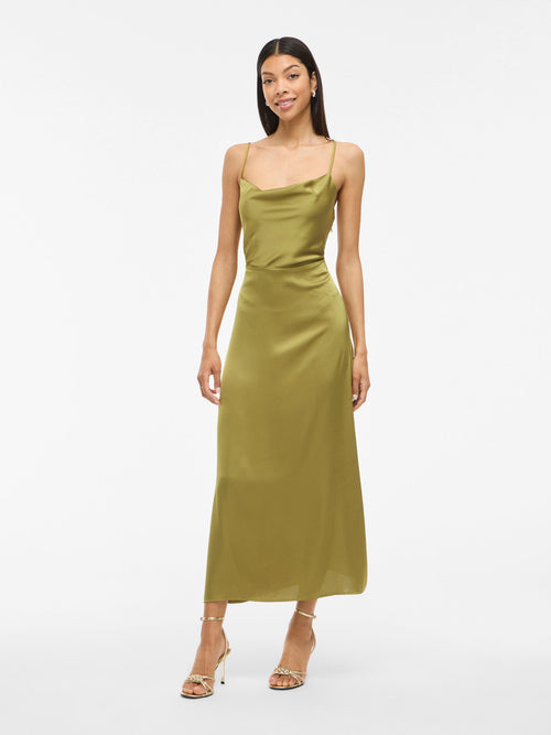 Vestido Longo sem Mangas com Alças Ajustáveis