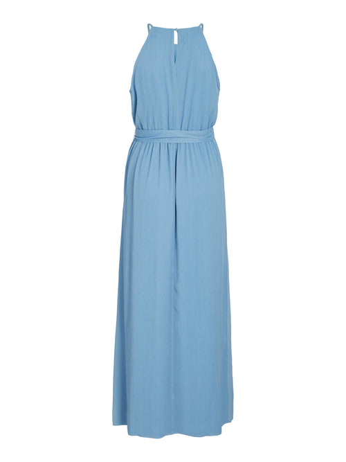 Vestido Longo sem Mangas com Cinto