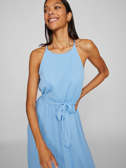 Vestido Longo sem Mangas com Cinto