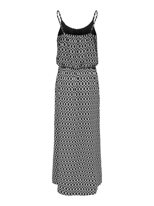 Vestido Maxi Estampado de Alças Finas