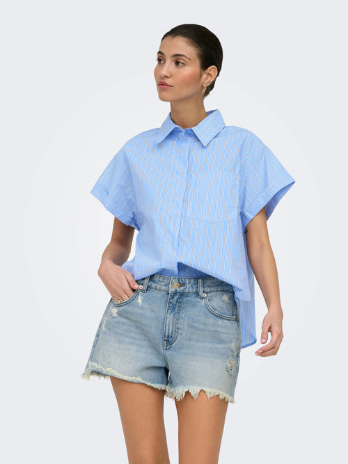 Camisa de Manga Curta em Algodão