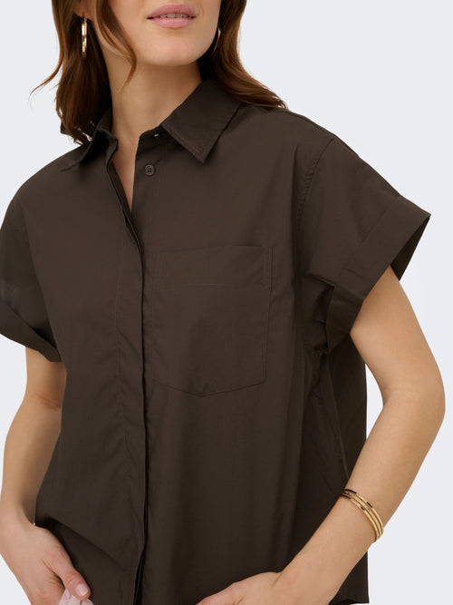 Camisa de Manga Curta em Algodão