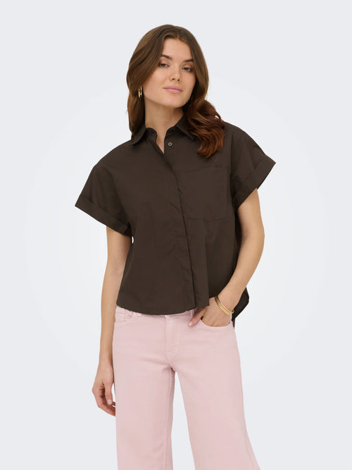 Camisa de Manga Curta em Algodão