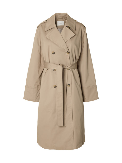 Trench Coat Castanho com Cinto