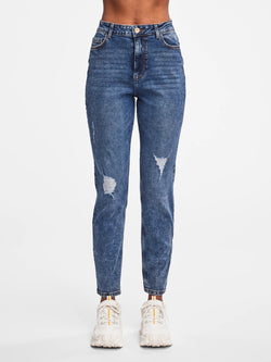 Jeans Mom Fit de Cintura Alta