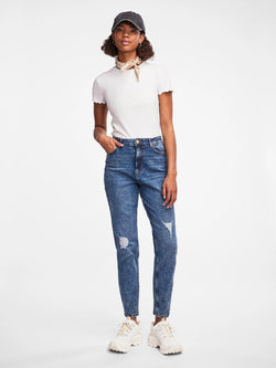 Jeans Mom Fit de Cintura Alta