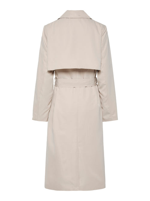 Trench Coat com Cinto e Botões Duplos