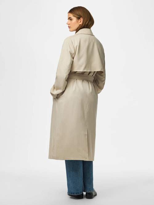 Trench Coat com Cinto e Botões Duplos