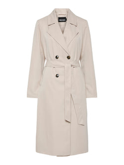 Trench Coat com Cinto e Botões Duplos