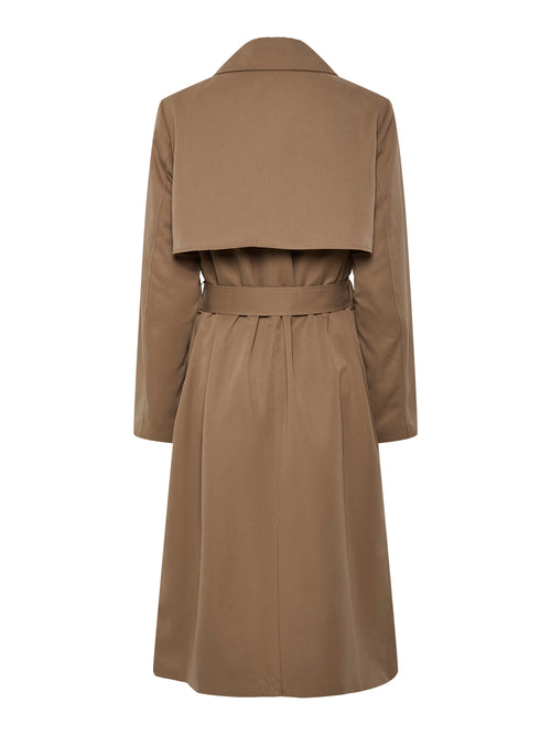 Trench Coat com Cinto e Botões Duplos