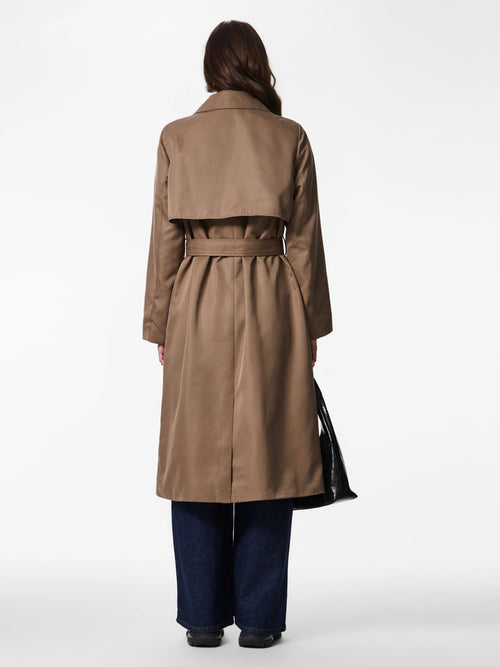 Trench Coat com Cinto e Botões Duplos