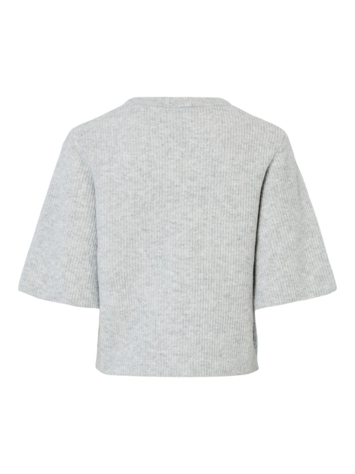 Camisola de Malha Manga Curta com Decote Redondo