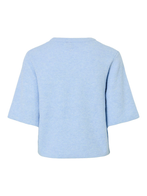 Camisola de Malha Manga Curta com Decote Redondo