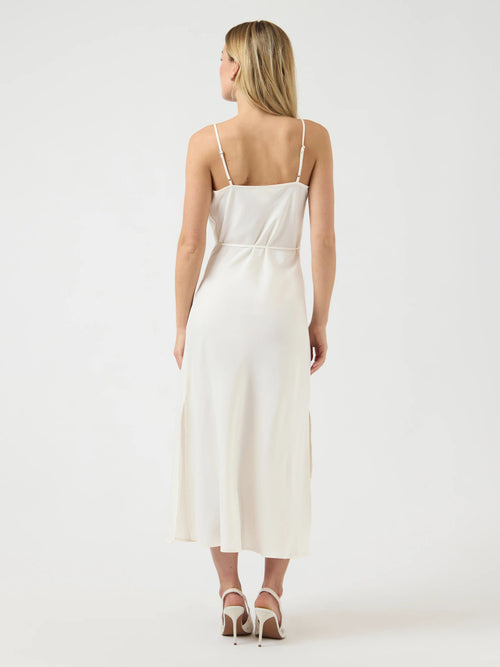 Vestido Midi Slip Dress com Decote Degagê