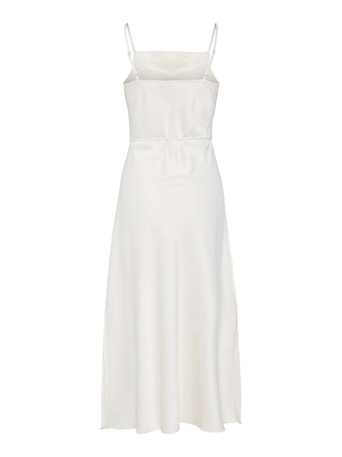 Vestido Midi Slip Dress com Decote Degagê