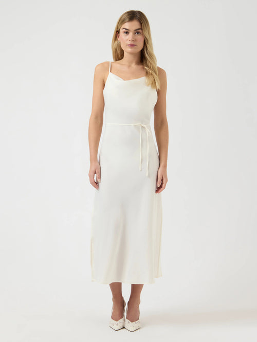 Vestido Midi Slip Dress com Decote Degagê