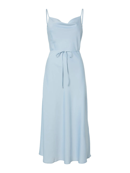 Vestido Midi Slip Dress com Decote Degagê