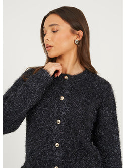 Women's round neck cardigan