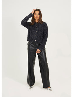 Women's round neck cardigan