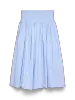 Saia Midi Smocked Azul Claro