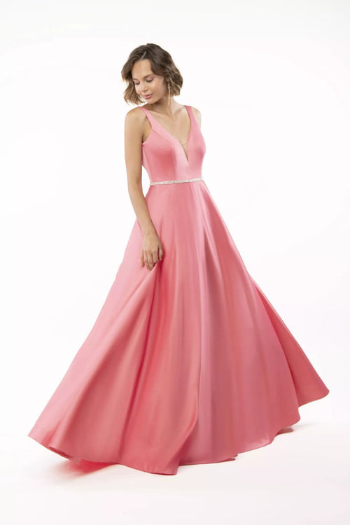 Vestido Cetim com Strass