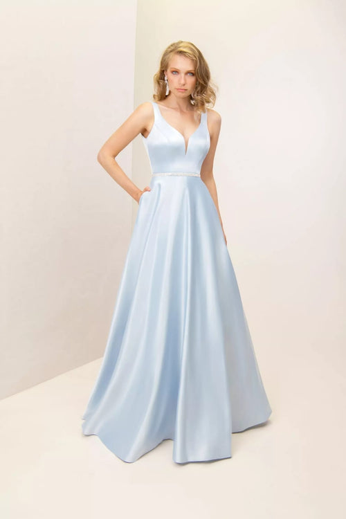 Vestido Cetim com Strass
