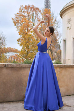 Vestido Cetim com Strass