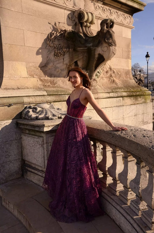 Vestido Emilda PL2314-Ameixa