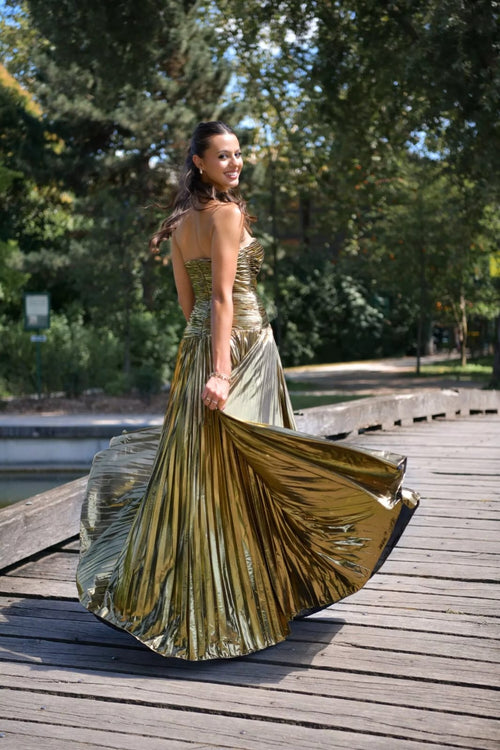 Vestido plissado Lenny