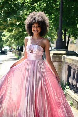 Vestido plissado Celya