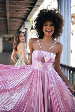 Vestido plissado Celya
